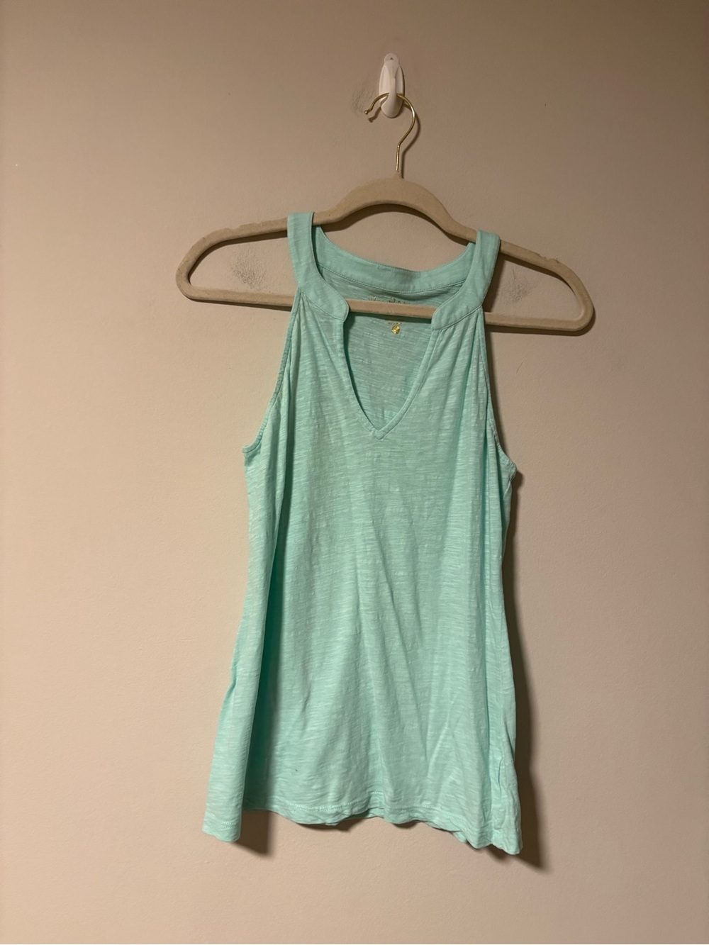 Lilly Pulitzer Light Blue Tank Top Small 100% Cotton